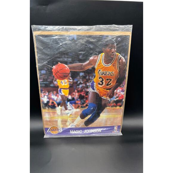 Magic Johnson Collect NBA Hoops action photo 8X 10 - Picture 2 of 3